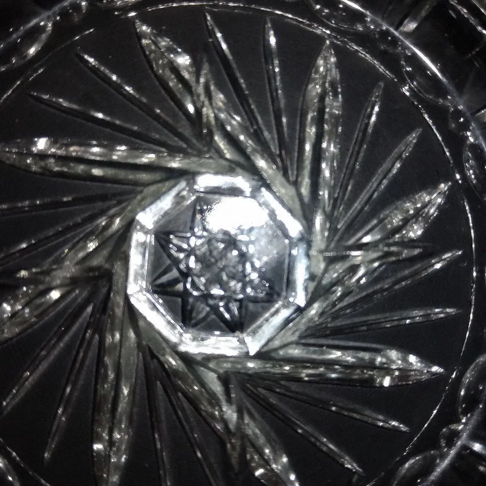 🥃 Vintage Crystal Pinwheel Coasters Set of 4